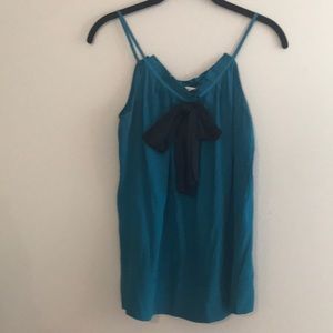 DVF silk bow front blouse size 2